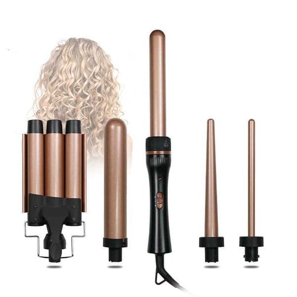 Hair Curler Ceramic Curling Iron 5 in 1 Styler Multifunction Big Wave 3 Barrel Curling Iron Set Led Interchangeable Hair Curler X251114