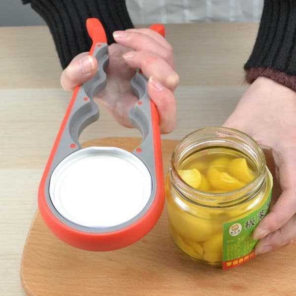 Multi Purpose Opener Handy Screw Cap Jar Openers 4 in 1 Lid Quick Opener Bottle Lid Easy Grip Bottle Kitchen Supply 250414BJ