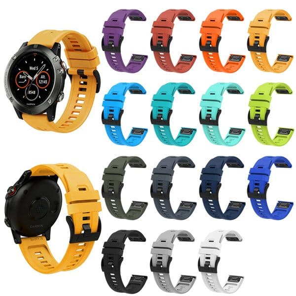 Silicone Watch Band Strap for Garmin Watches Multiple Colors 22mm26mm Sizes Durable Comfortable Compatible with Fenix Epix Instinct Forerunner Quatix Series