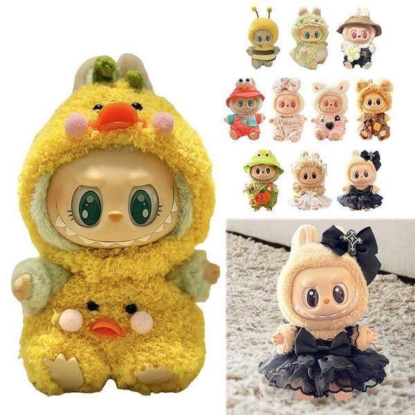 Labubu Plush Doll Clothes Kawaii Doll Clothes Doll Little Clothes Cartoon Cute Clothes Doll Accessories Christmas Gift X250606