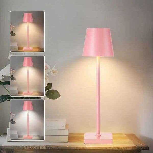 LED wireless touch desk lamp rechargeable 3 colors desktop night light creative ambient light suitable for study bedroomW251115