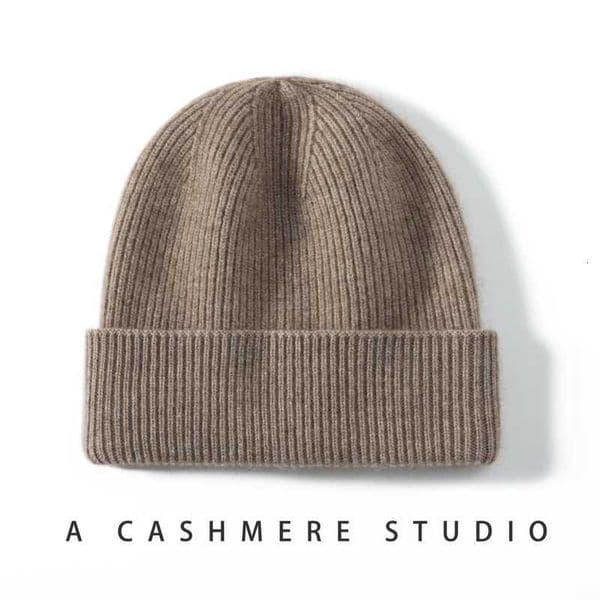 High Quality 100 Cashmere Knitted Hat for Women and Men Casual Beanie Hat Thicken Cap Winter Soft Warm Cashmere Caps UnisexT251115