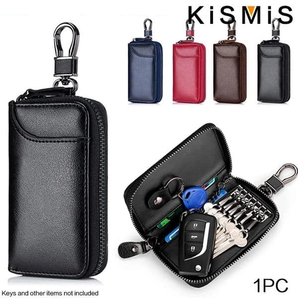 Genuine Leather KeyChain Unisex Key Bag Multifunction Organizer Wallet Holder Smart Housekeeper Car Small Key Case Keys Pouch 251115