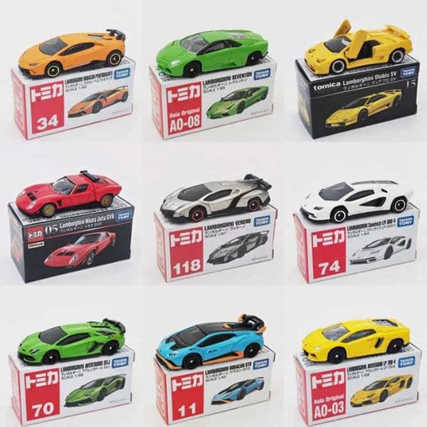 Takara TOMY Lamborghini STO Countach Miura LP700-4 Alloy Sports Car Model Diecast Toy Racing Car Model Miniature Scale Kids Gift T251113