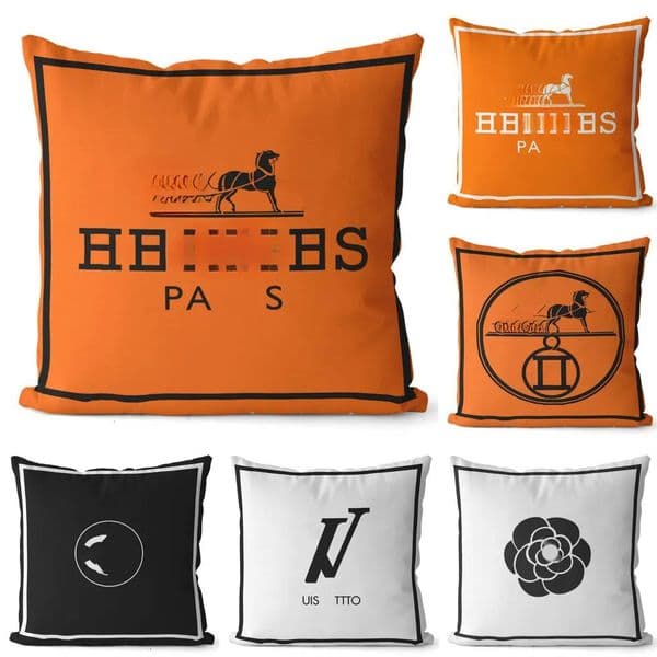 Designer Pillowcase Light Luxury Square Cushion Cover Fashion Living Room Sofa Short Plush Pillow Case Without Inner