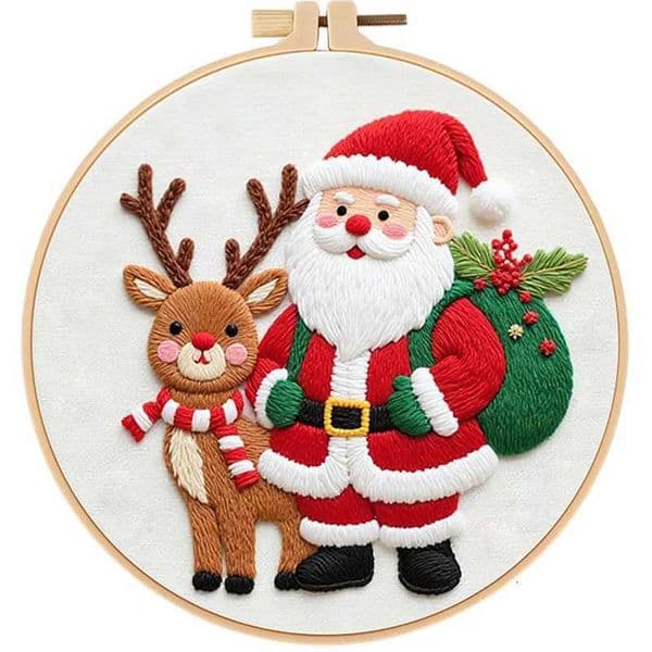 Merry Christmas Embroidery Kit for Adults Christmas Gift Gnome Decor for DIY Craft Present Cross Stitch Y251115