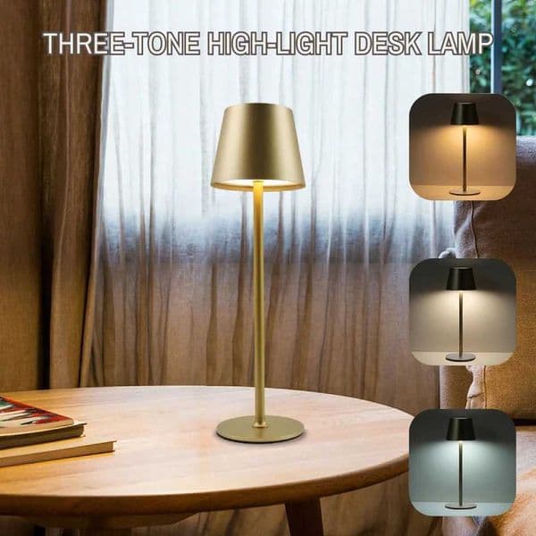 LED touch three-color desk lamp rechargeable desktop night light creative bedside restaurant caf decorative lightingW251115