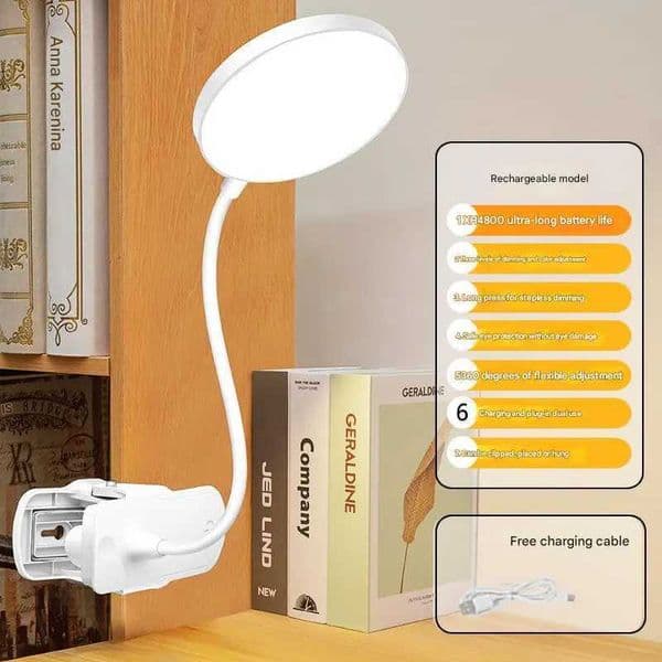 LED eye protection clip desk lamp dormitory study lamp charging night light student special bedside reading lamp light enoughW251115