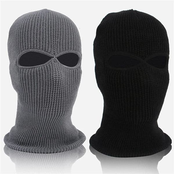 1PC Winter Knit Cap Warm Soft 2 Holes Full Face Ski Hat Hood Motorcycle Helmet Army Tactical Hat Fashion Women Men 251111