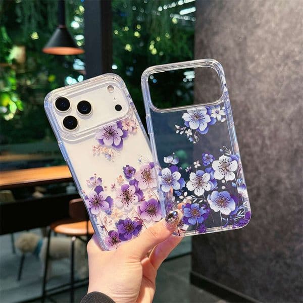 Cross-border Compatible Apple Phone New Model Electroplated Iridescent Print 17 Pro Protective Case IMD Technology