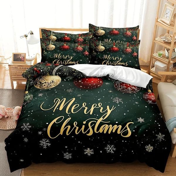 2026 MERRY Christmas Bedding Set 3D Printed Duvet Cover Set Soft Single Double Size Bed Set Christmas Gift Home Decorations 251112