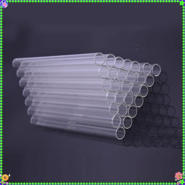 wholesale Thick 6inch Smoking Pipe Clear Straight Glass Tube Reusable Straws 12 mm ID Wall Pyrex Glass Blowing Tubes For Art DIY Accessories 20pc a free brush