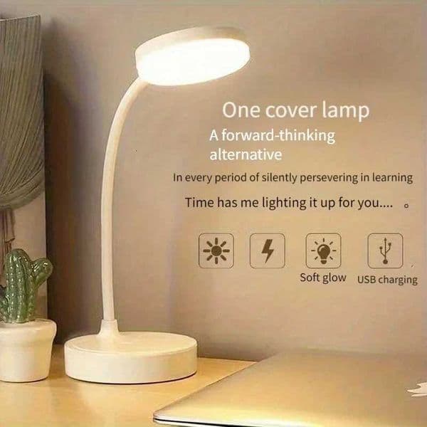 Eye-protecting LED desk lamp rechargeable and plug-in dual use three-level adjustable brightness mode touch control for bedroW251115