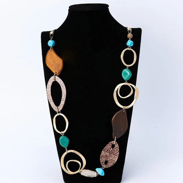 Kaseakia Acrylic Chain Long Necklace Womens Fashion Jewelry Accessories Sweater Chain 250408