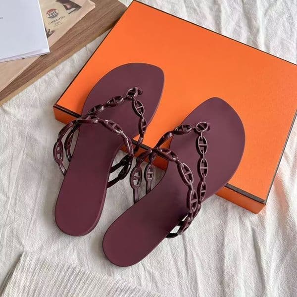 Summer Women Island Sandals Flats Lady Chaine Dancre Straps Beach Slippers Waterproof TPU Rubber Sole Slip On Flip Flops Wholesale Lady Casual Walking EU35-41