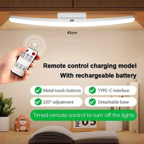 Rechargeable Led Desk Lamp Hanging Magnetic Table Lamp Usb Stepless Dimming Cabinet Closet Wardrobe ABS Reading Night LightW251115