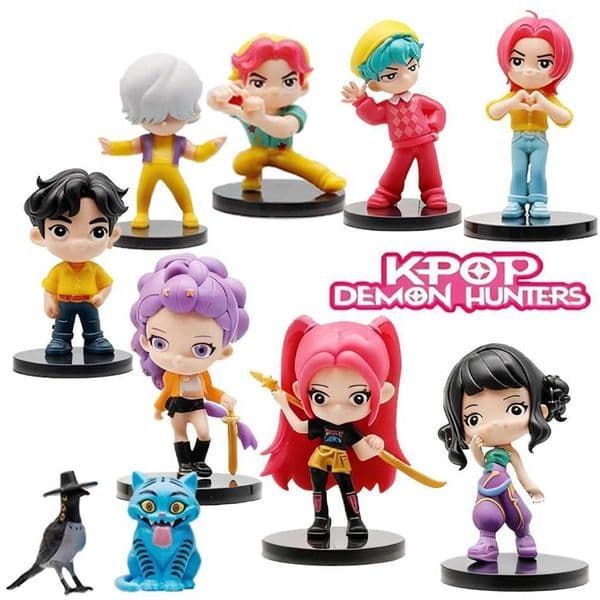 NEW 10pcs/set Kpop Demon Hunters Figure Model Toy Cartoon Gaming Peripherals Desk Decoration Collection Figures Model Toy Gift T251112