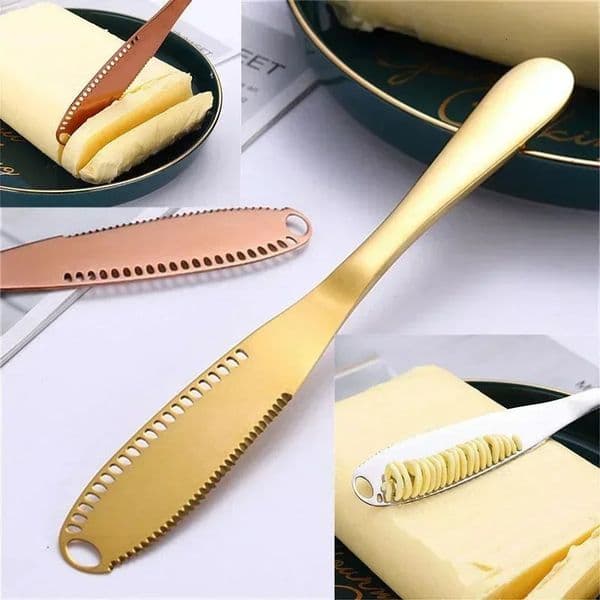 1/2Pcs Stainless Steel Butter Spreader Butter Knife - 3 in 1 Kitchen Gadgets 251114