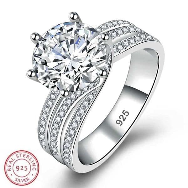 New 925 Sterling Silver Ring 5A Zircon luxury High Quality For Women Men Wedding Fine Jewelry Accessories Party Gift Fashions J260411