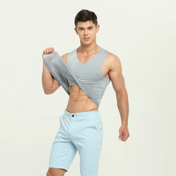 No trace cool mens vest cotton underwear fitness sleeveless running 250407