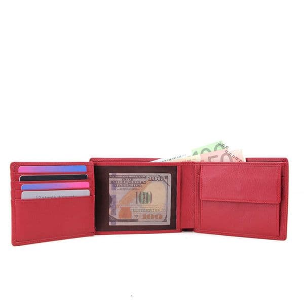 Wallet short leather coin purse, cowhide RFID anti-theft wallet, 30% discount wallet
