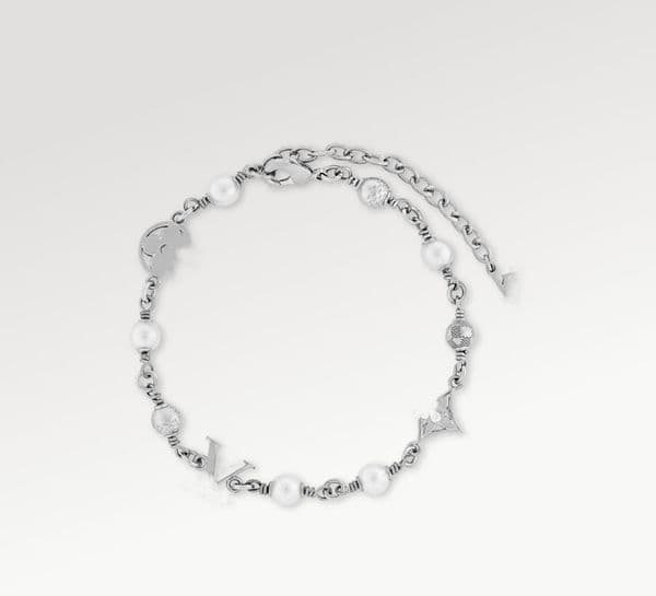 With BOX New Luxury Men Charm Bracelets White Pearl Silver Plated Designer Bracelet Bangles Women Couples Jewelry no fade