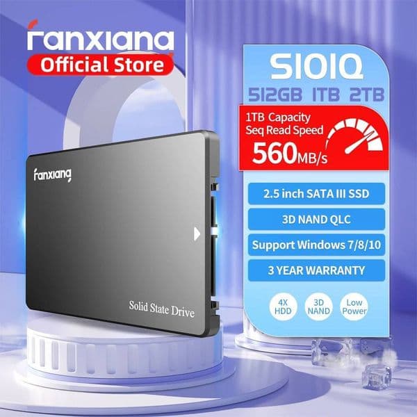 Fanxiang SSD S101Q 25 inch SATA SSD 256GB 512GB 1TB 2TB 560MB/s Hard Drive SATA30 Internal Solid State Disk For Desktop PC