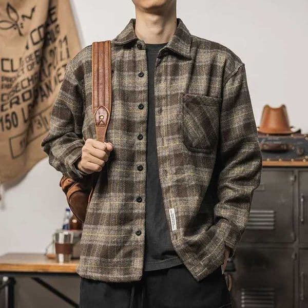 Heavy duty American retro mens plain jacket autumn and winter streetwear fashionable new sandblasted thick casual long sleeved jacketXJ250416