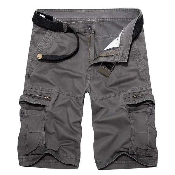 khaki cargo shorts for Mens summer 2023 mens casual military kn length shorts mens multi pocket pure cotton straight shorts without belt 28-40 Z250416 W260609