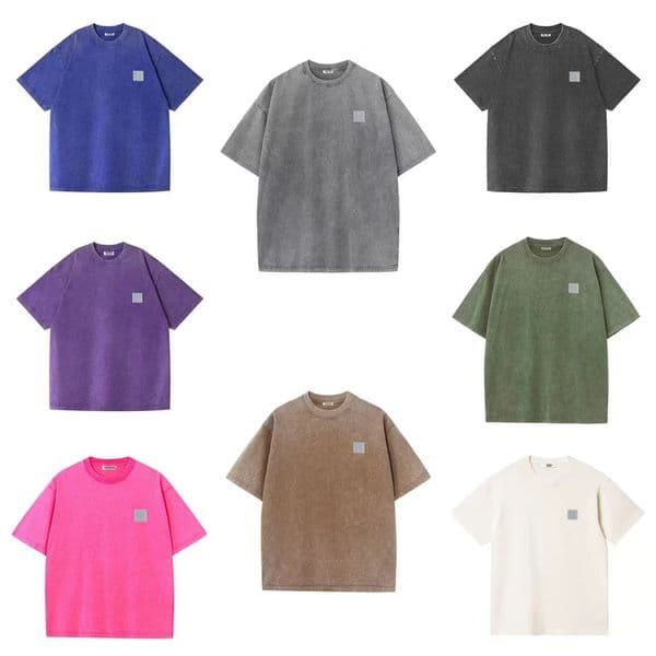 2026 New Retro Style Water Washed T-Shirt For Men & Women - Vintage Inspired Short Sleeve Tee Sizes gilet S-Xl Free Shipping
