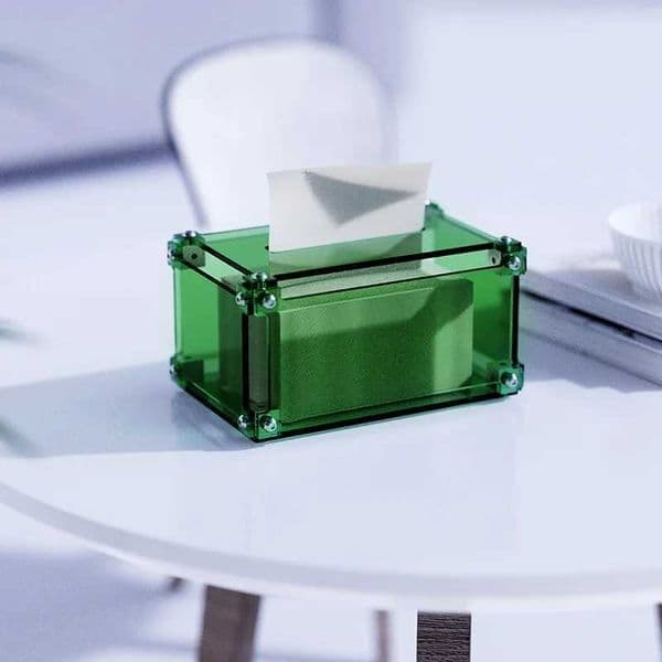 Luxury Acrylic Tissue Box Industrial Style Living Room Desk Tissue Holder Storage Container Napkins Tabletop Decoration for Household Y251117