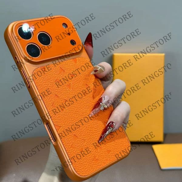 Designer Phone Case iPhone 17 16 Pro Max Luxury Embossed Leather Cases Hi Quality 19 18 17pro 16pro 15pro 14pro 13pro 15 14 13 Promax Cover with Box 1116