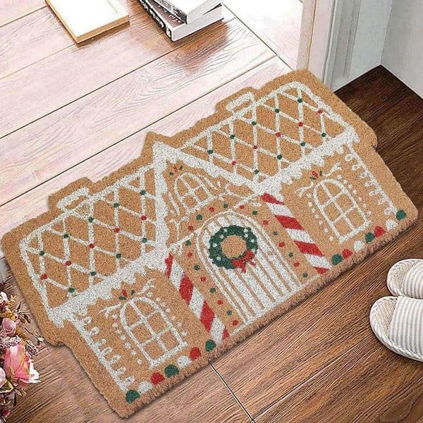 Christmas Doormat imitation cashmere Front Door Floor Mat Non-Slip Rug Holiday Decorations Winter Mat for Home Kitchen Bathroom 251114