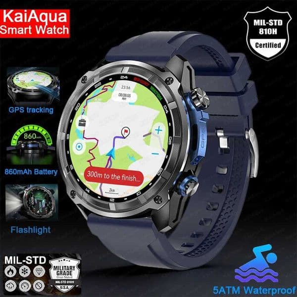 NEW 2025 GPS Smart Watch with Offline Maps 4GB Memory Video Player Military Sports Smartwatch Men 30m Swimming Waterproof AMOLEDM251117