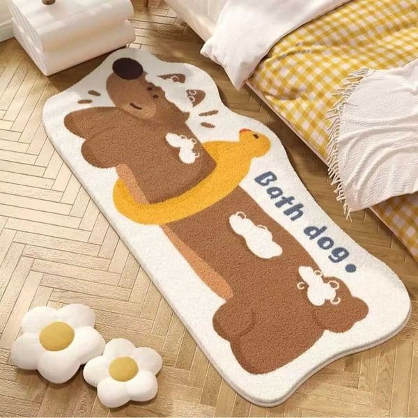 VIKAMA Cartoon Irregular Imitation Cashmere Rug Room Decor Childrens Bedroom Bedside Rug Plush Living Room Floor Mat Y251117