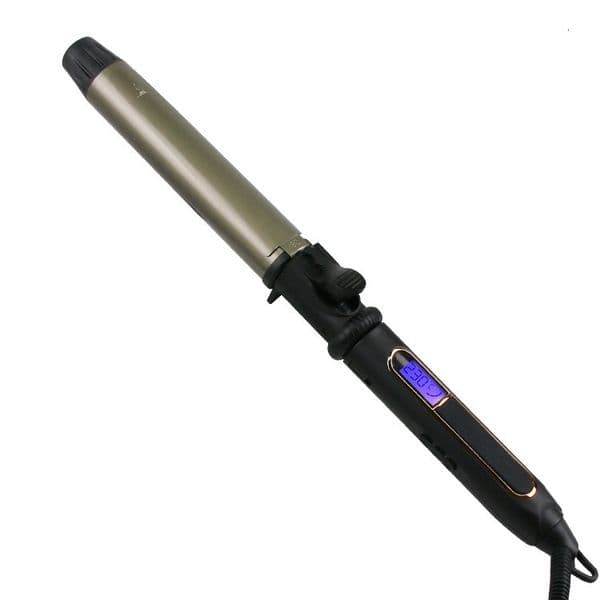 Luxury Irons Curling Irons Professional Rotating Curling Iron Nano Black Gold Hair Curler With LED Digital Temperature Display Free Shipping X260303