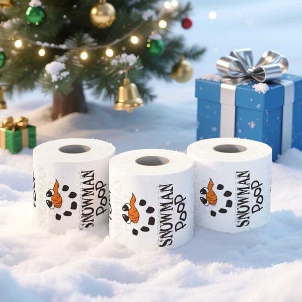 Christmas Toilet Roll Paper Happy 2026 New Year Christmas Supplies Xmas Tissue Roll Napkin Kitchen Tool Home Decoration New Year C251117