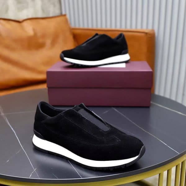 Top Quality Men John Lobb Sneakers Shoes Lift Leather Slip-On Man Runners Sports Outdoor Lightweight Sole Platfrom Skatebording Walking EU38-46,With Box
