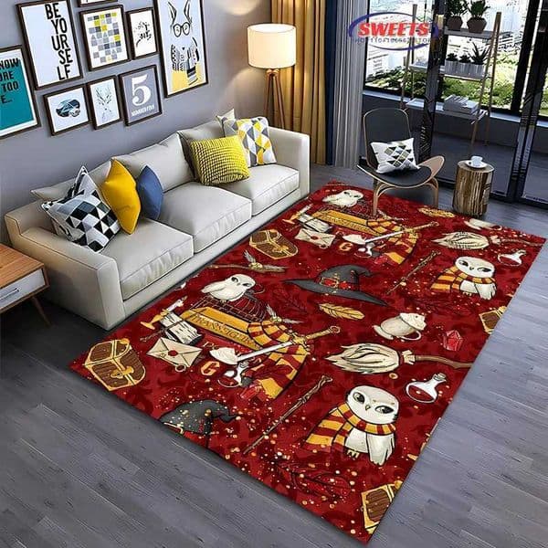 3D Magic Props Pattern Magic Hat Wand Floor Rug Carpet for Living Room Bedroom Sofa Mat Kitchen Doormat Non-slip Floor Mat GiftM251117