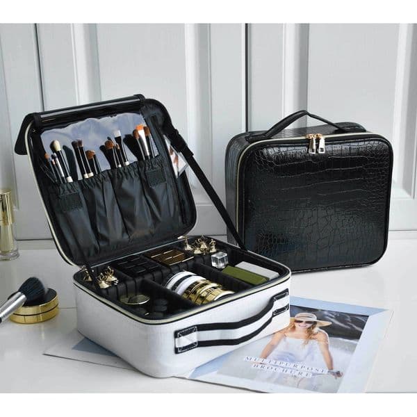 PU Leather Cosmetic Bag For Women Multi-Functional Portable Travel Storage Makeup Case251114