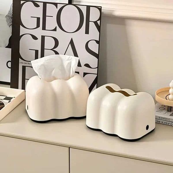Luxury Luxury Creative Milk Cloud Living Room Tissue Box Wall Mounted Car Use Paper Towel Holder Ornament Elegant Design Multi-function Y251117