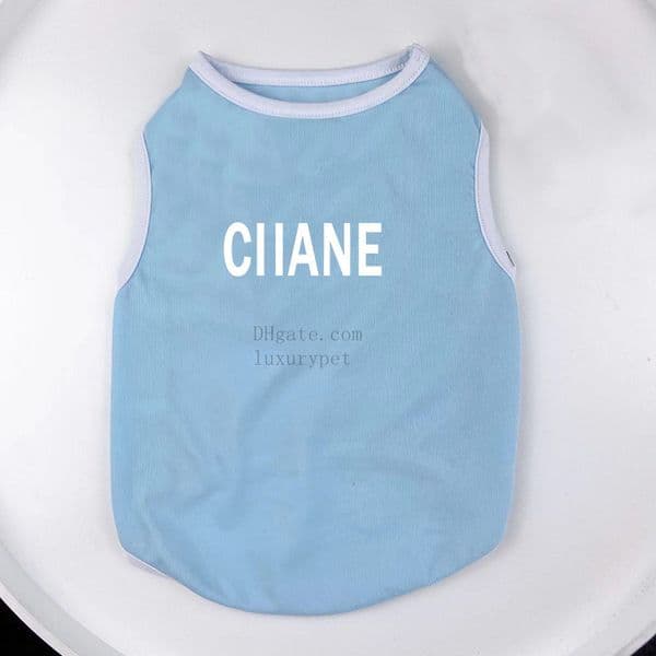 Designer Dog Clothes for Small Dogs Boy and Girl, Soft and Breathable Puppy Dog Shirts with Classic Letters T-Shirts Sleeveless Vests for Chihuahua Yorkies A205
