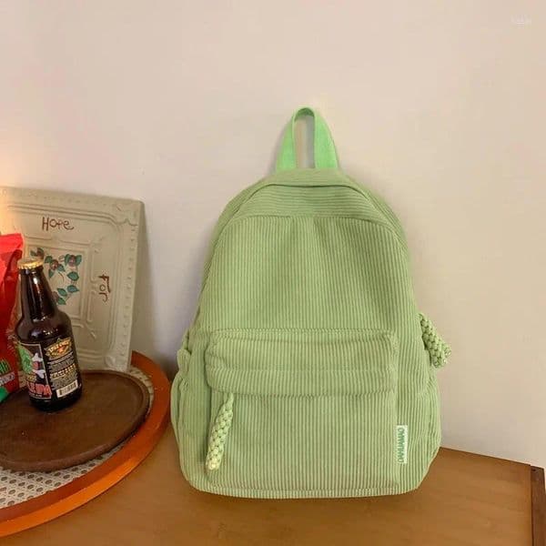 School Bags Sewing Thread Solid Backpacks Soft Exposed 2025 High Quality For Women Interior Zipper Pocket Softback Nylon Travel