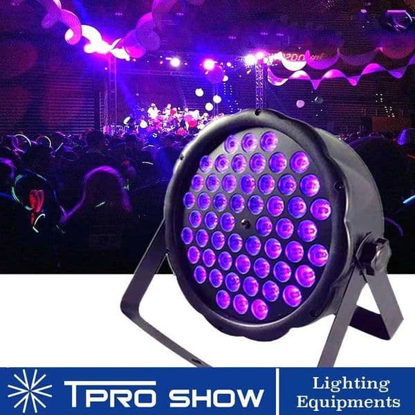 UV lamp LED Par 54x3W UV disco lamp flat strobe stage lighting effect Dmx sound control black light party dark performance Z250417