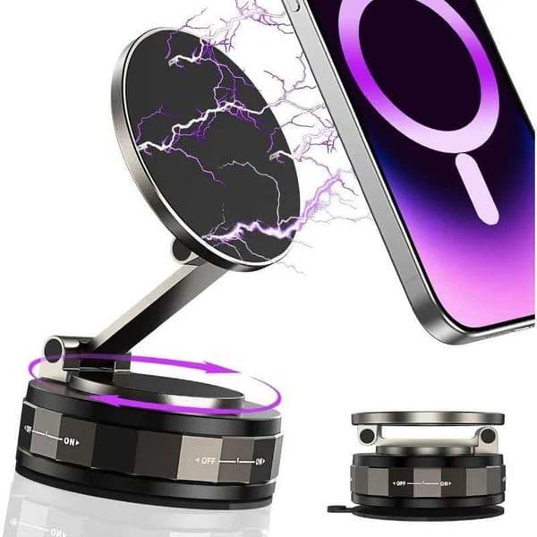Universal Magnetic Car Phone Holder 360 Rotation Foldable Phone Mount Strong Suction for Dashboard Glass TileM251118