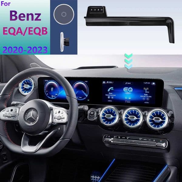 For Benz EQA EQB 2023 2022 2021 2020 Car Phone Holder SCREEn Fixed Base Car Magnetic Wireless Charging Stand M251118