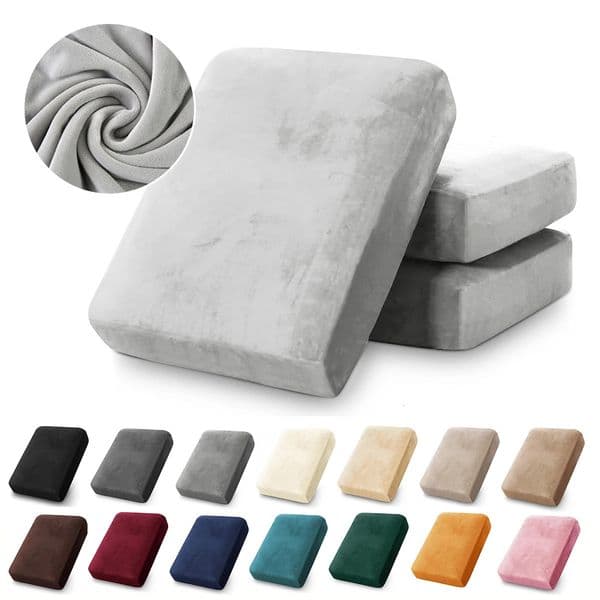 BRHUIXUE Velvet Sofa Cushion Covers for Living Room Plush Sofa Seat Cover Soft Stretch Sofas Couch Slipcover Furniture Protector 251112