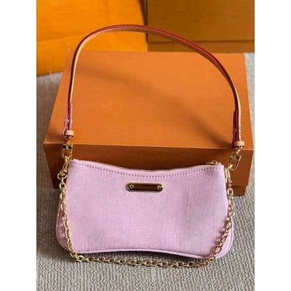 designer shoulder pochette pink denim vintage crossbody women wer underarm mini print purse lady tote beach travel emed bag ee