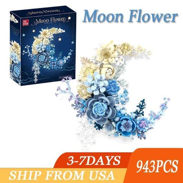 934PCS Romatic Moon Flower Building Blocks DIY Assembly Eternal Bouquets Bricks Toys Creative Wall Decoration For Girls Gifts X251118