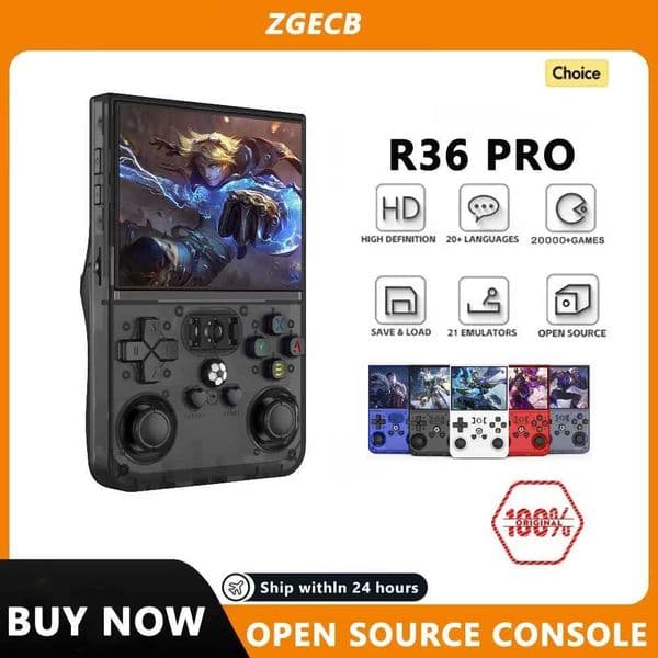 Open Source R36pro Retro Handheld Game Console Linux System 35 Inch I Screen Portable Pocket Video Player128GB GamesW251118